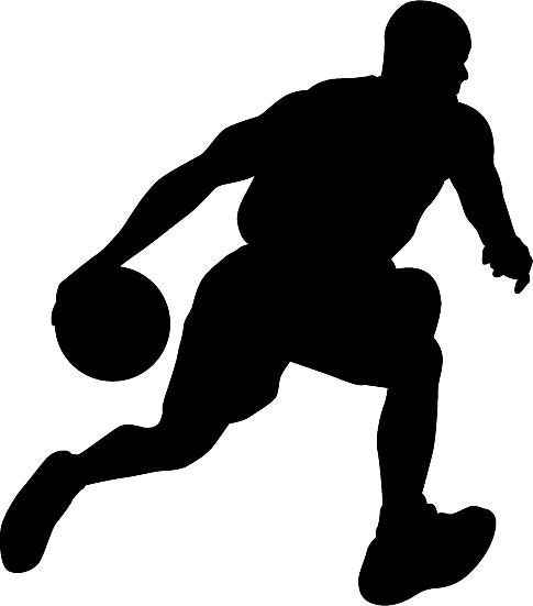 Basketball Low Dribble Silhouette die cut Vinyl decal sticker.