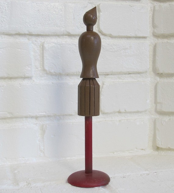Vintage Wood Napkin Doll Holder