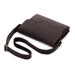 Men's genuine distressed dark brown leather messenger bag