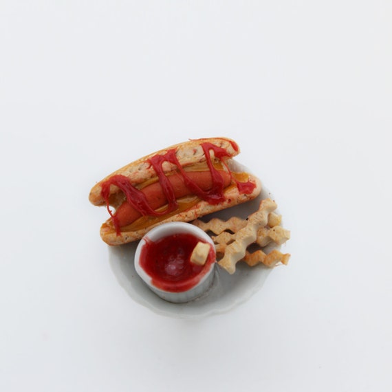 Hot Dog Ring Fast Food Ring Miniature Food Jewelry