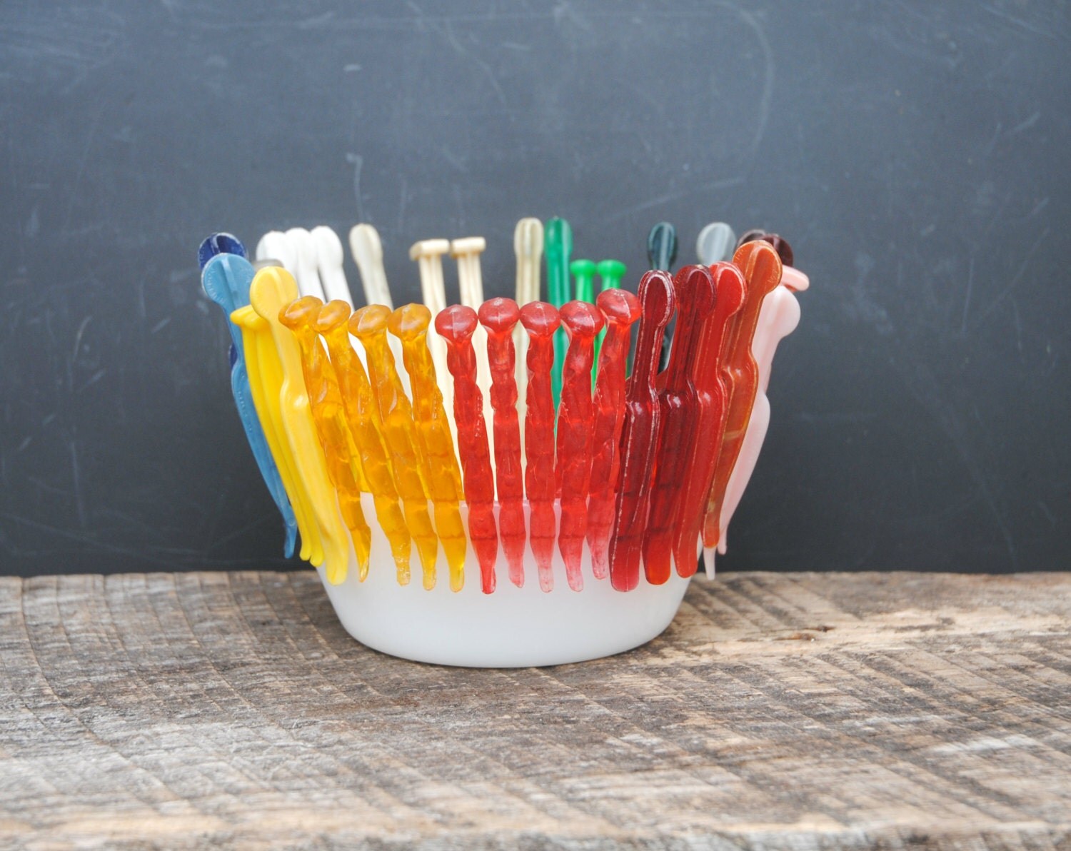 Vintage Plastic Clothespins Assorted Colors Haute Juice