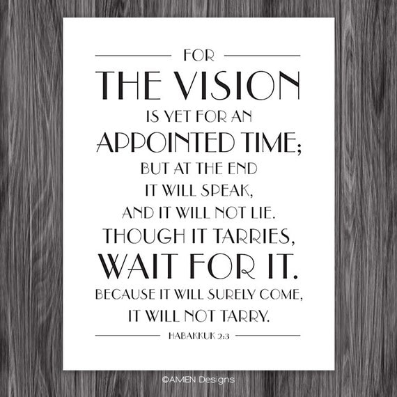 Habakkuk 2 3 The Vision 8x10 DIY Printable Christian Poster   Il 570xN.530800692 Sj4h 