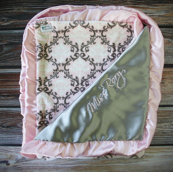 Baby girl blanket for girl embroidered blanket blanket with
