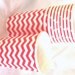 PaRTy CuPs Red and White chevron-with free DIY printable label option--Birthday parties---10ct