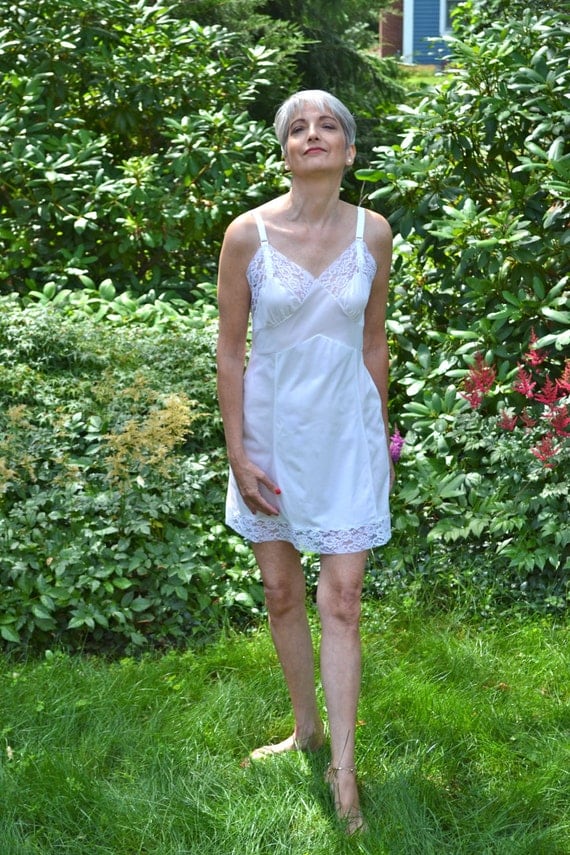 white slip mini dress