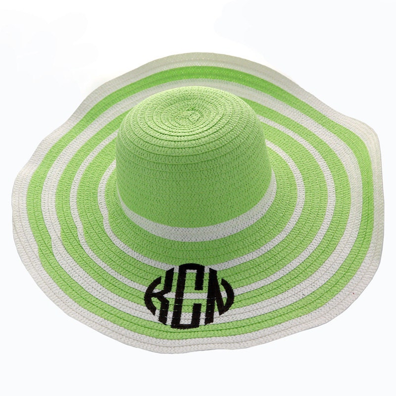 Monogrammed Sun Hat Personalized Sun Hat by