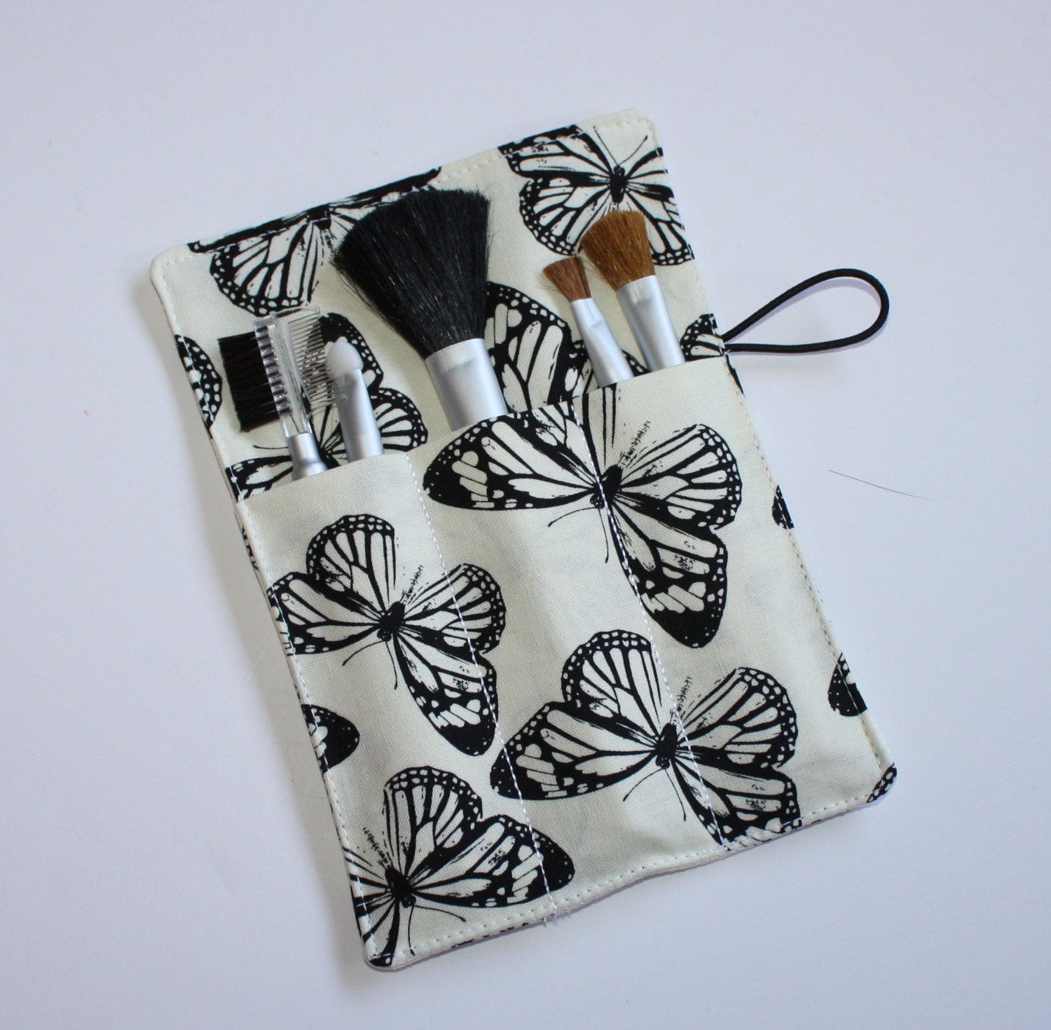 Makeup Brush Roll Butterfly Makeup Brushes Organizer Makeup