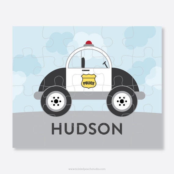 Personalized Puzzle for Kids - Police Car Puzzle Il_570xn