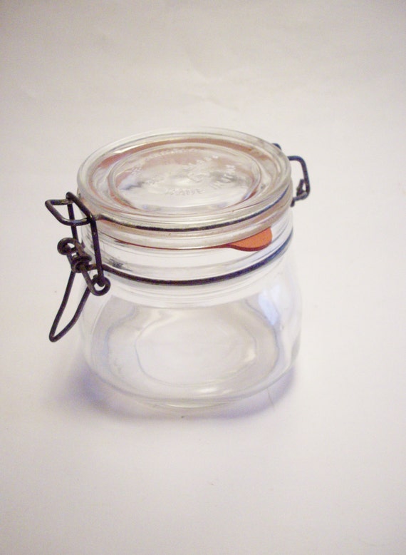 Items similar to Vintage Mason Jar Glass Canning Made in Italy One Half