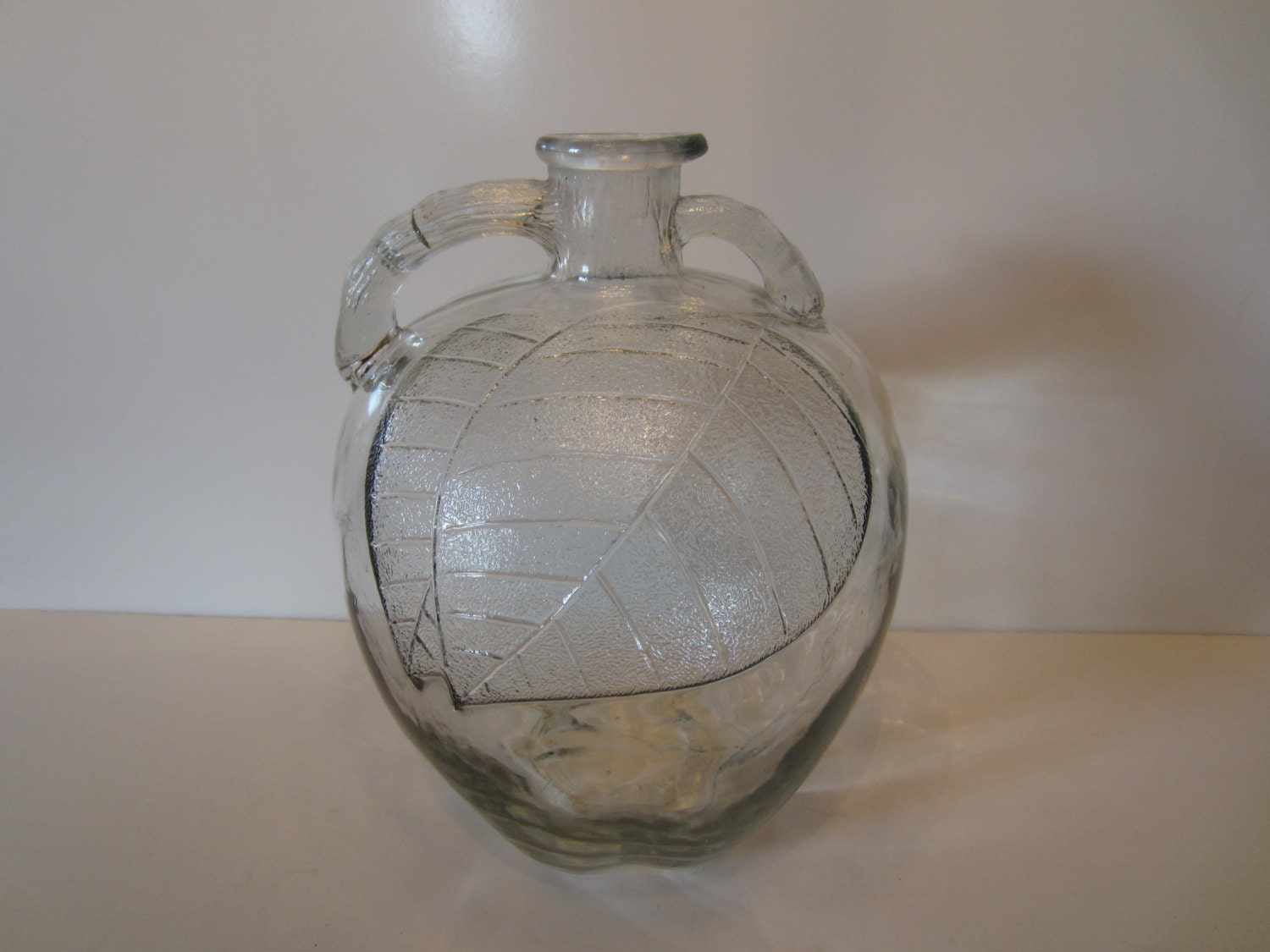 Vintage Clear Apple Shaped Cider or Vinegar Jug... charming