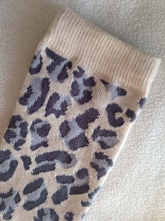 Gray Cheetah Print Baby Legs / Leg Warmers / Arm by OSewHappy