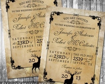 Rustic Woodland Wedding Invitation Deer Wood Fall Hunter Digital Outdoor Invite File Kraft Rustic Woodland Wedding Invitation Deer Wood Fall Hunter Digital Outdoor Invite File Kraft