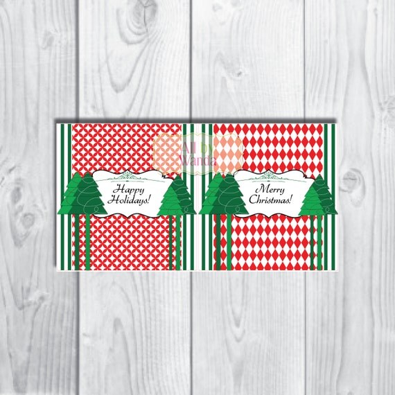 Christmas Tree Chocolate Bar Wrappers-Christmas Party 