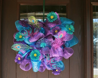 Peacock Wreath for Any Occasion