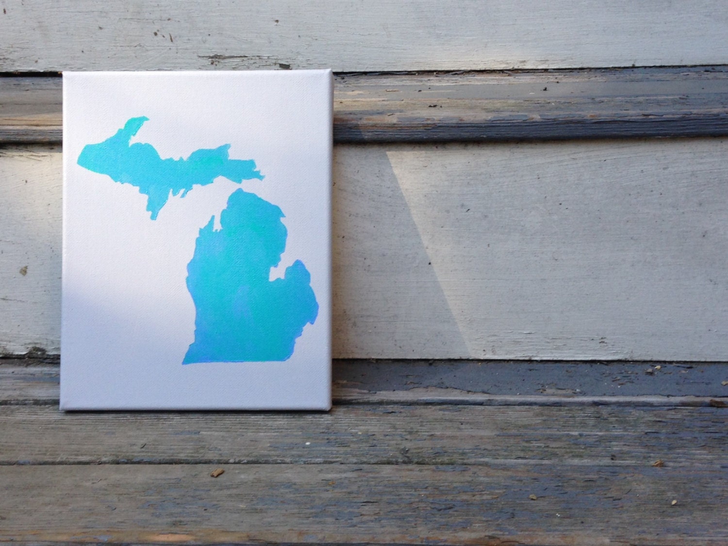 Michigan Painting / 8x10 Canvas Painting Michigan by HildaLea