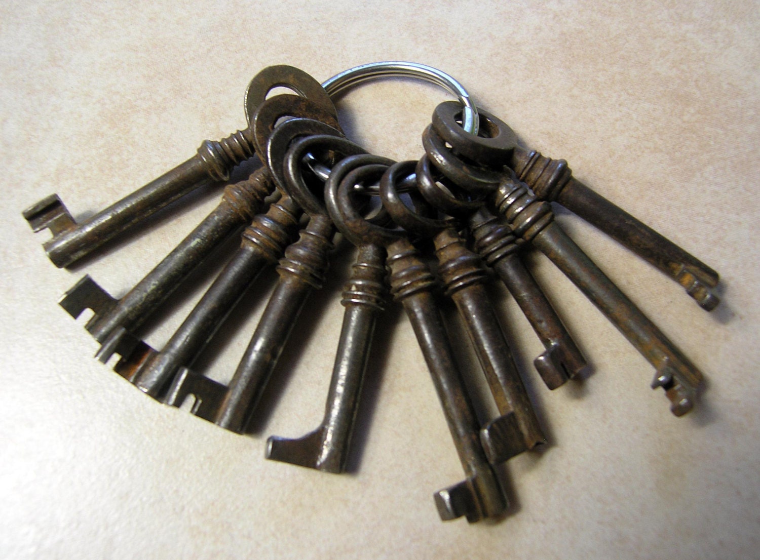 Antique Skeleton Keys 10 Vintage Steel Skeleton Keys