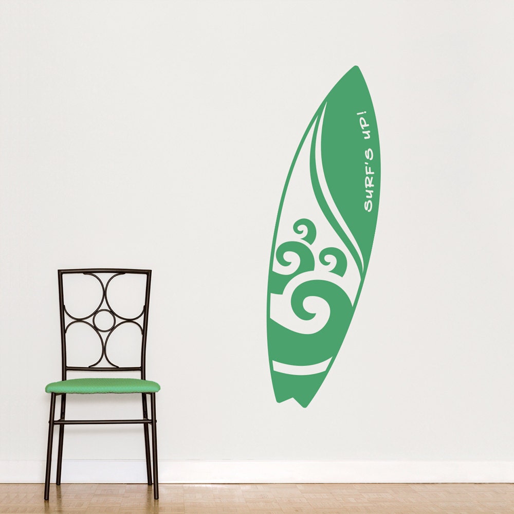 Waves Surfboard Vinyl Wall Art Decal Sticker Surfboard