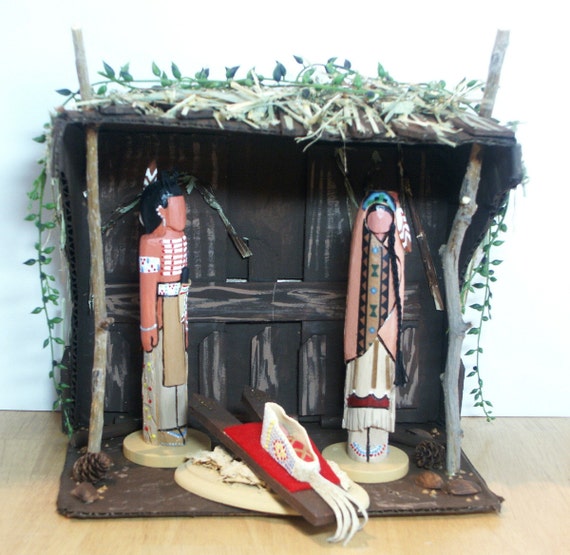 14 pc Native American Christmas Nativity gift present heirloom