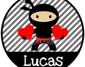 Valentine's Day Ninja personalized - digital image Il_170x135
