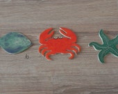 Ceramic Big Mosaic Tiles Fish Crab Starfish Pottery Ocean Art Supplies