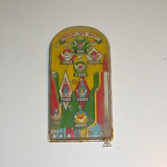 Vintage Marx Toy Pocket Pinball Game 1950s