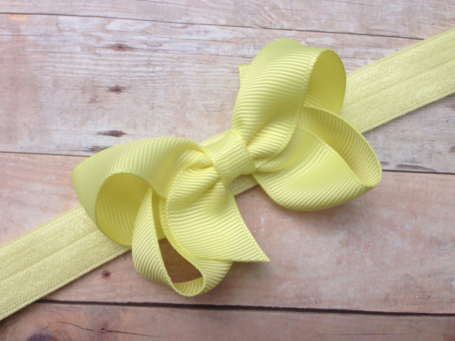 Light yellow bow headband light yellow baby headband baby