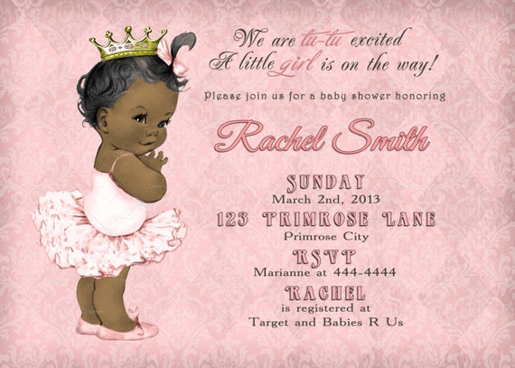Free Printable African American Baby Shower Invitations 4