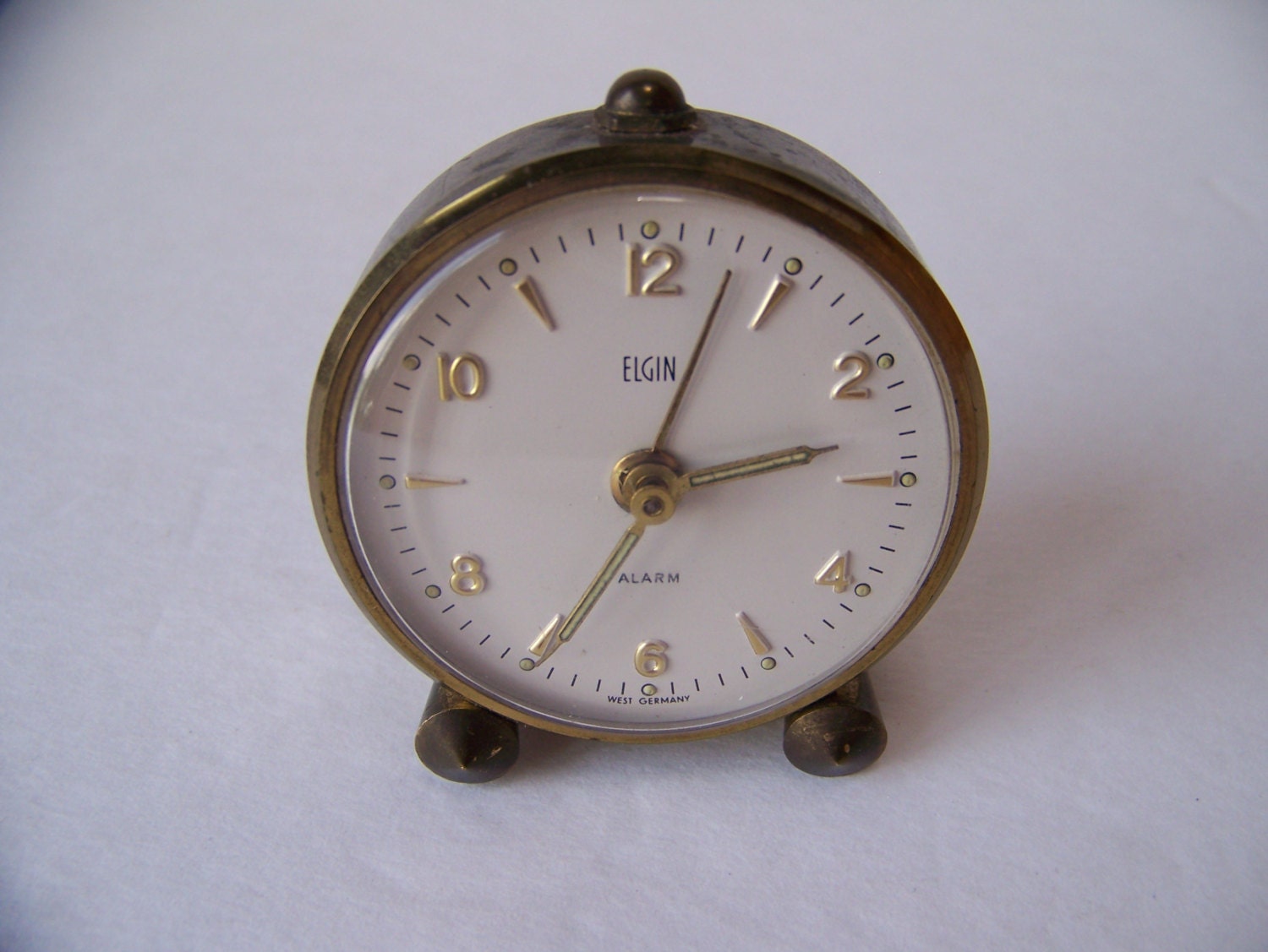 Vintage Small Elgin WindUp Alarm Clock West Germany