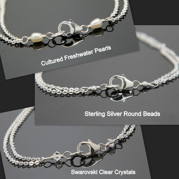 Double CIRCLE Bracelet STERLING SILVER Circles Bracelet