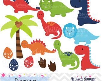 INSTANT DOWNLOAD, Dinosaur Clipart, Dino party, for commercial use or personal use