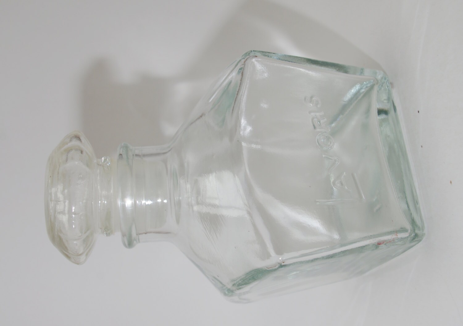 Vintage MidCentury Lavoris Mouthwash Bottle with Glass