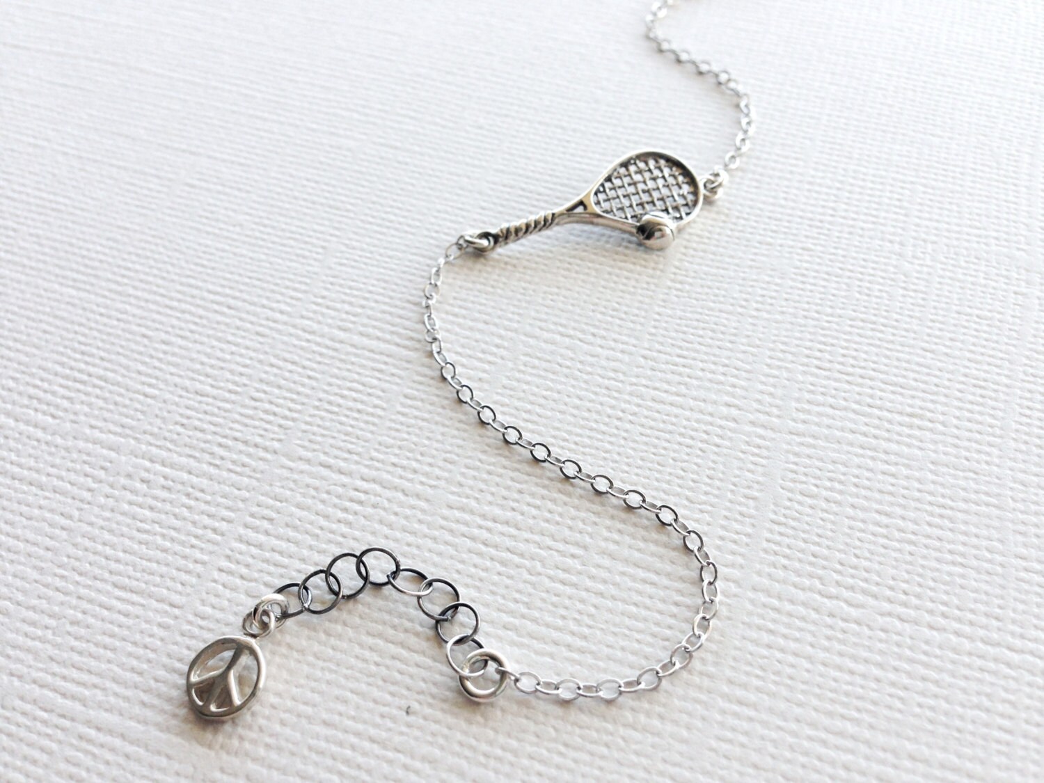 Tennis Racket Bracelet in Sterling Silver Tennis Jewelry