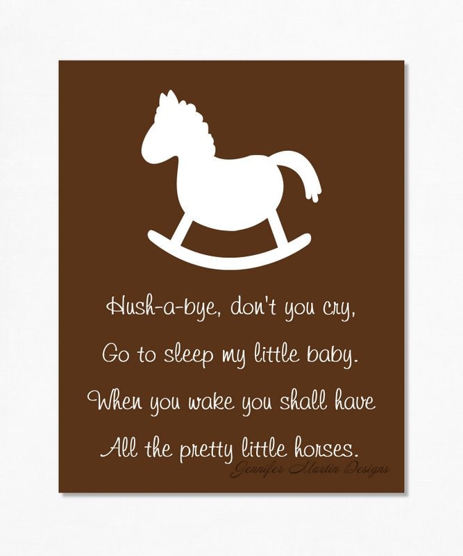 Nursery Art Print Rocking Horse by JenniferMartinDesign on Etsy