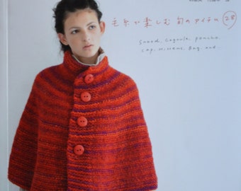 Stylish Winter Knit ,Snood, Poncho, Cagoule, Cap, Mittens, Bags- Japanese Craft Book (In Chinese)