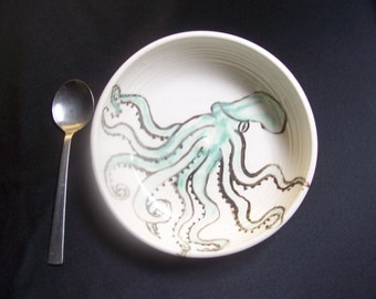 octopus cereal or ice cream bowl
