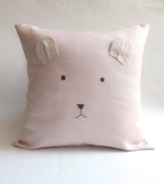 Bear Baby Pillow Cover Modern Nursery Decor Baby Room Decor