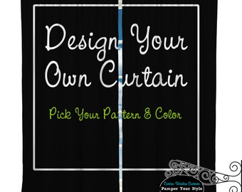 Custom Window Curtain - Design Your Own or Match Your Bedding or Curtain Purchase - Any Size Available