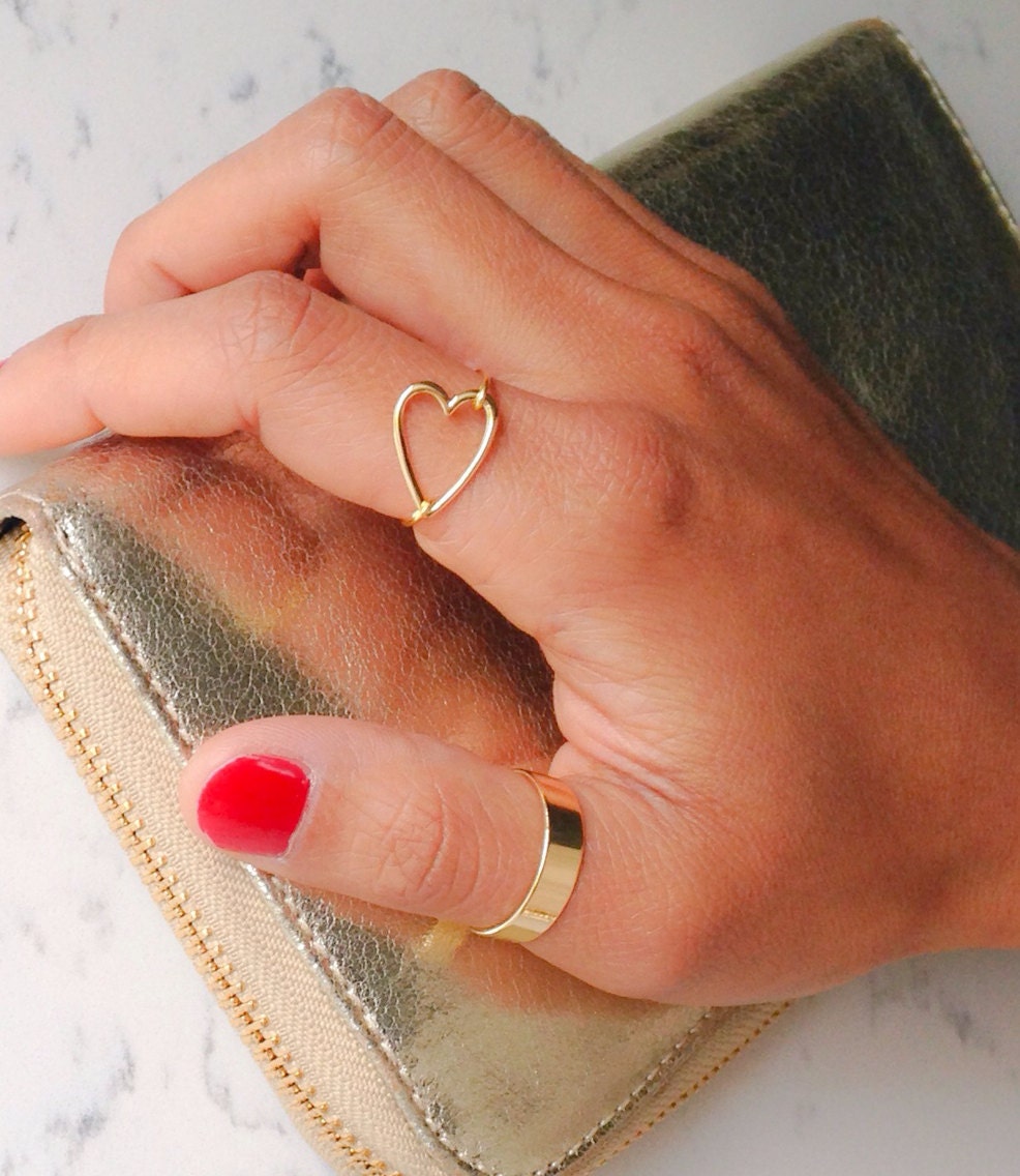 heart ring // gold or silver