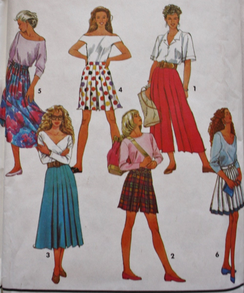 Set of Skirts / Split Skirt /Simplicity 7825 /Sewing Pattern