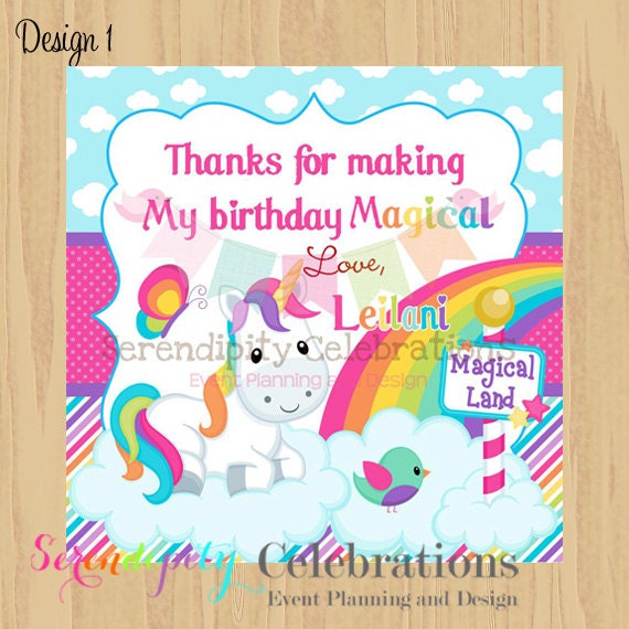 diy printable favor tags unicorn and rainbows tags gift tags