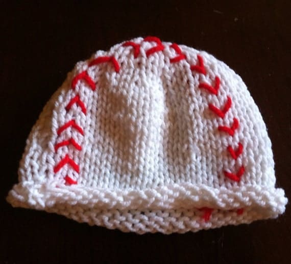 Baby baseball knit hat