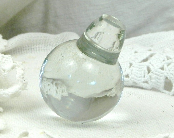 Antique French Solid Blown Glass Bottle or Carafe Stopper / Wine / Shabby Chic / French Country Decor / Retro Vintage Home / Crystal Ball Antique French Solid Blown Glass Bottle or Carafe Stopper / Wine / Shabby Chic / French Country Decor / Retro Vintage Home / Crystal Ball