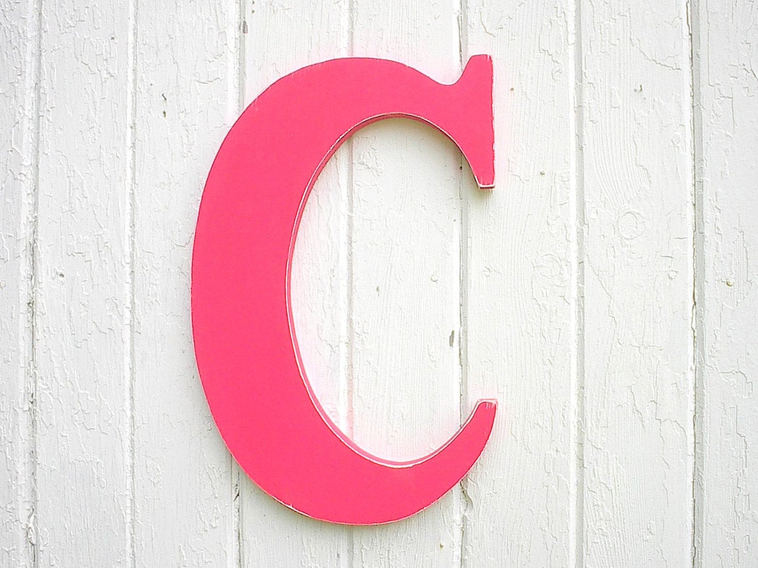 Wood Letter C Nursery Letters Kids Wall Art 12 inch Handmade Wooden Gifts Wedding Decoration Pink Holiday