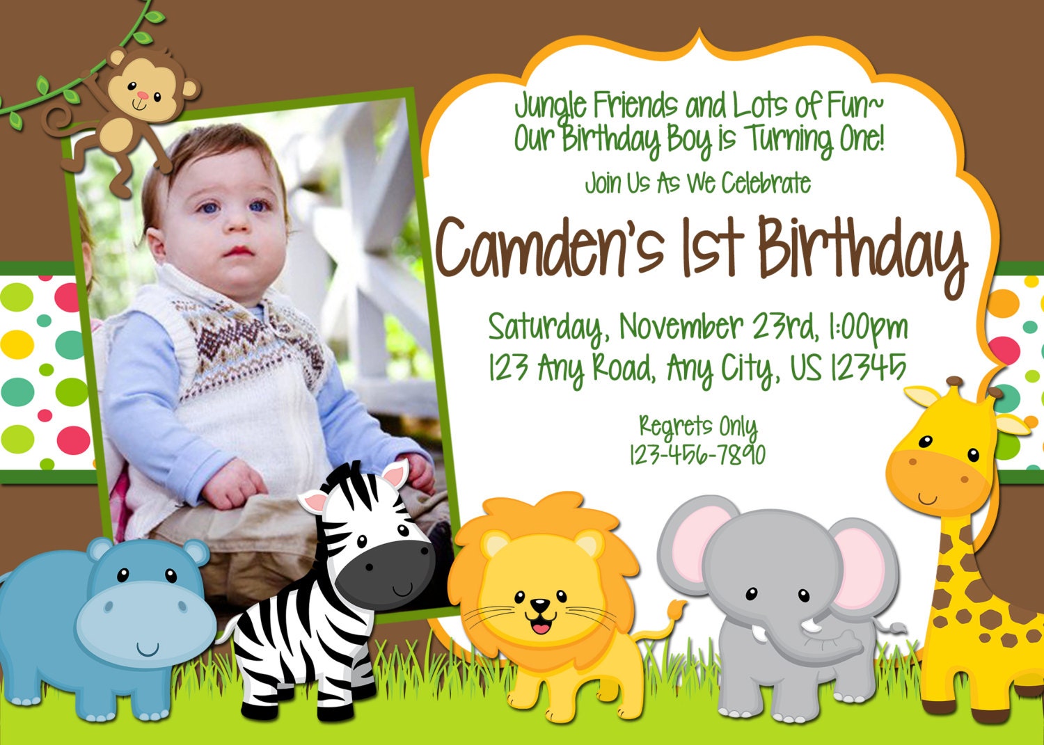 Jungle Theme Birthday Invitations Free Printable 10