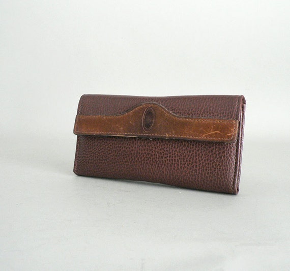 Womens Vintage Brown Leather Wallet by C&B by LongSince on Etsy