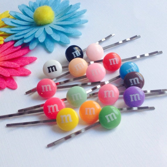 Candy Bobby Pins Kawaii Hair Pins Set Of 10 Your Choice Of Colors Very