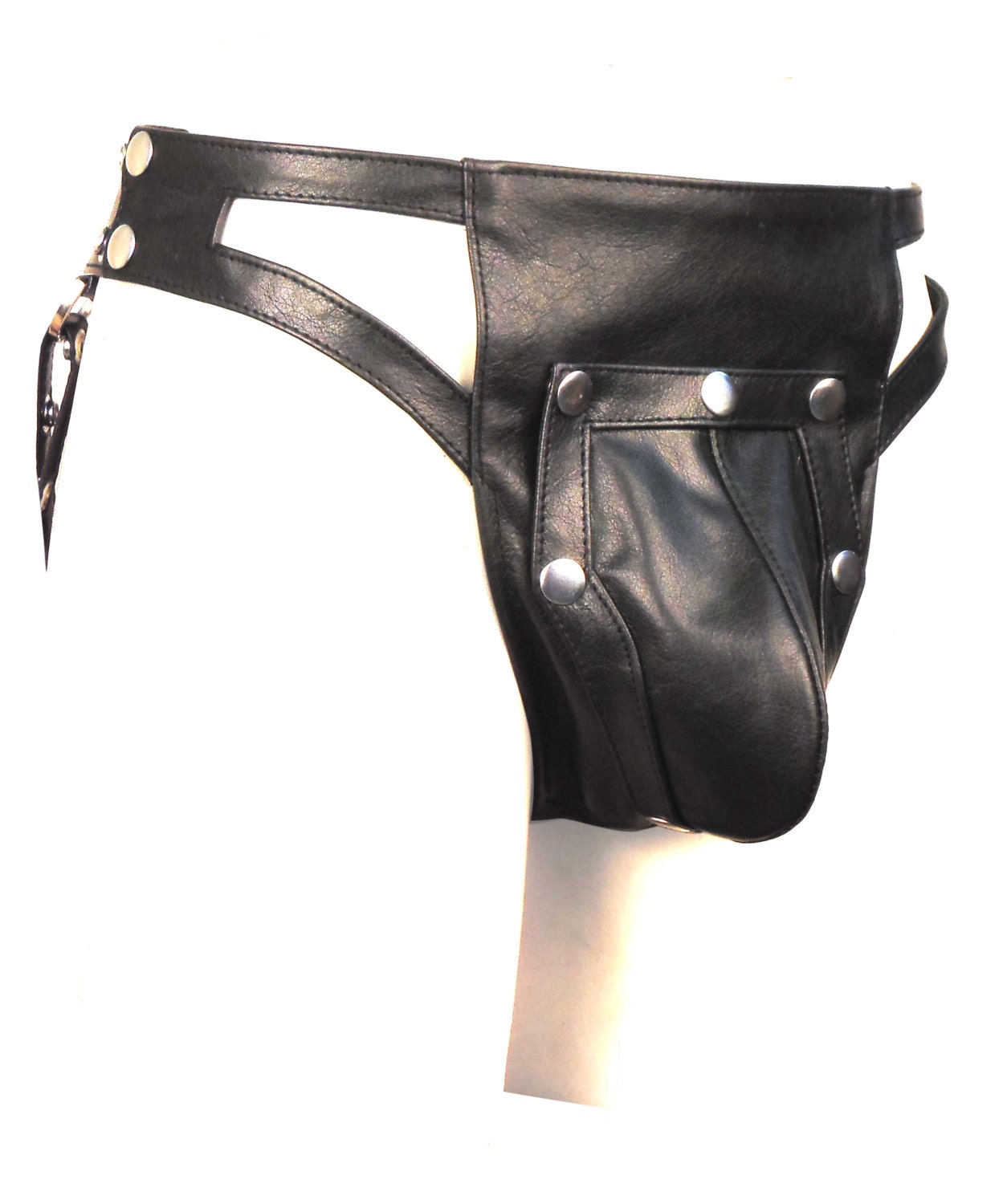 Leather Jockstrap with Seven Snaps Custom Made to Order
