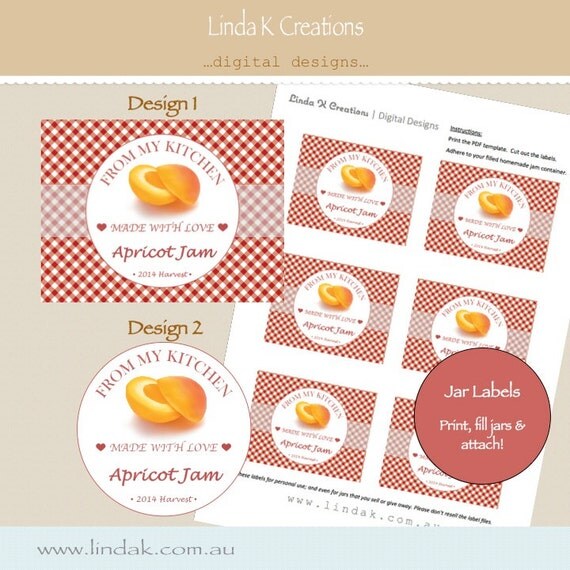Apricot jam labels free