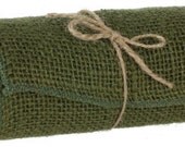 Solid Green Burlap Ribbon, Christmas Ribbon, Burlap Ribbon, Green Burlap, Rustic Country Christmas Decor, 6" x 10 yards Il_170x135