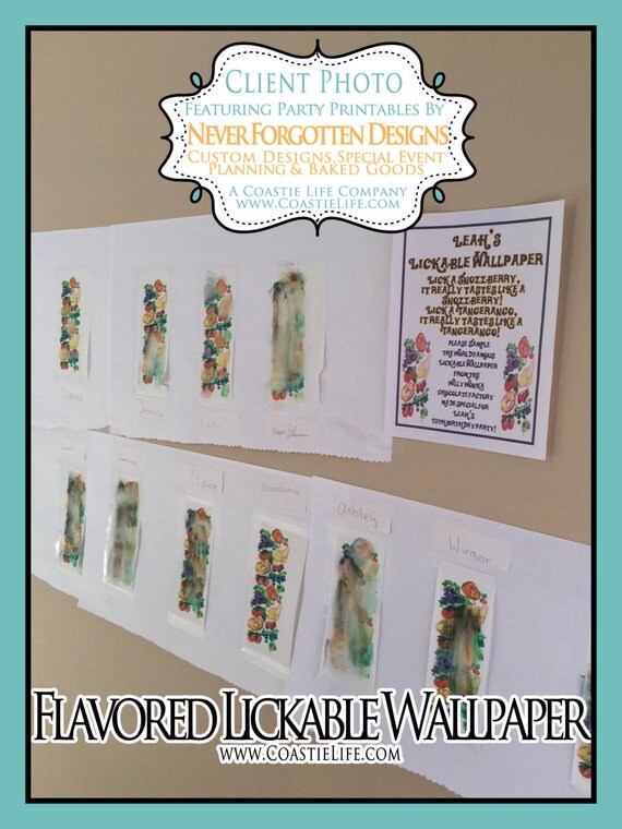 Exclusive 8x10 Lickable Wallpaper Design for a Willy Wonka